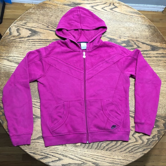 Youth Girl’s Pink Nike Zip Hoodie - Picture 1 of 3